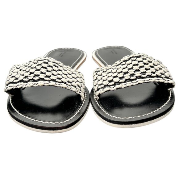 rag & bone Melrose Slide Sandals NWOT Black/White Size EU 37.5 / US 7.5 - Picture 3 of 7